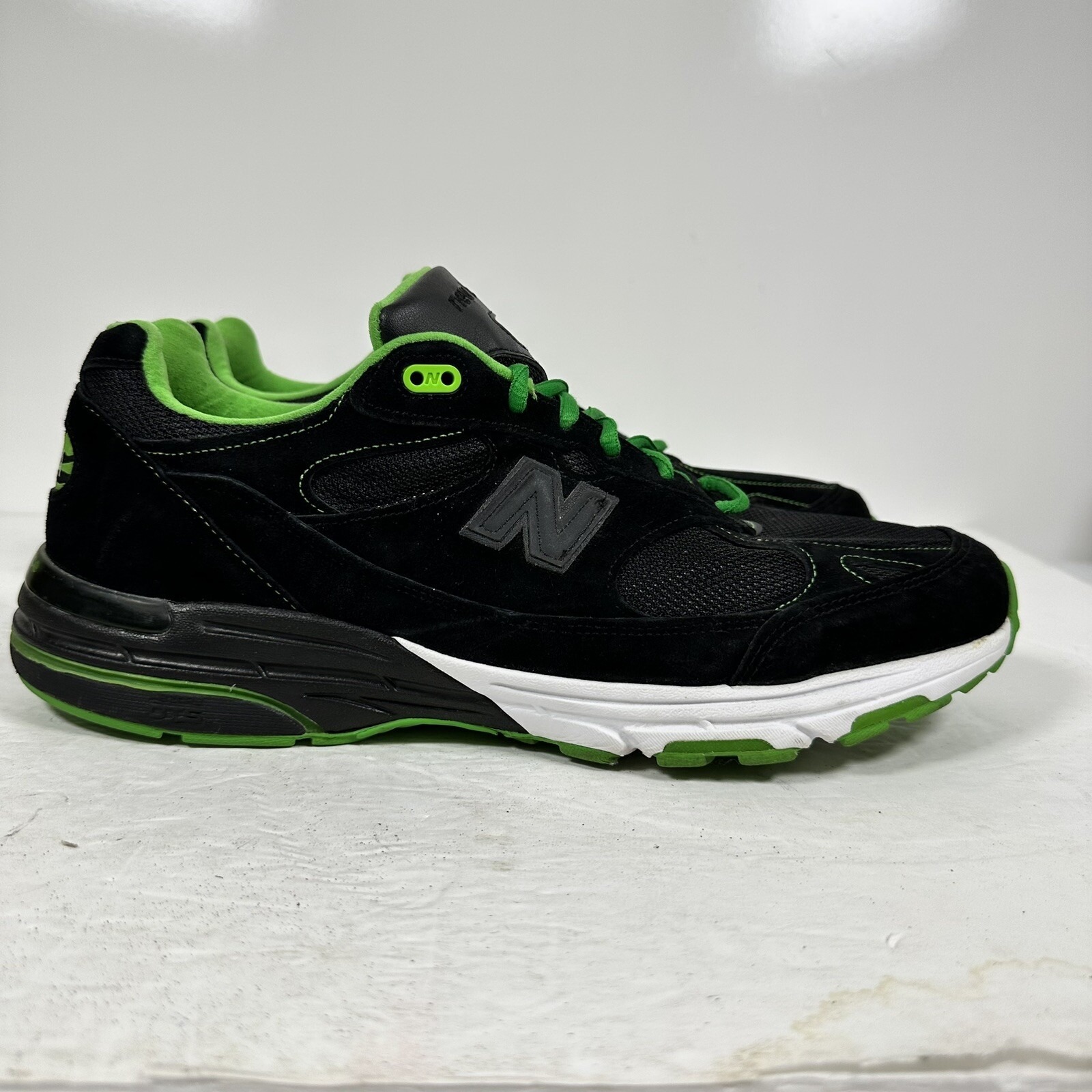 New Balance 993 Made In Usa Black & Green Lantern Mr993bg Size 13 D
